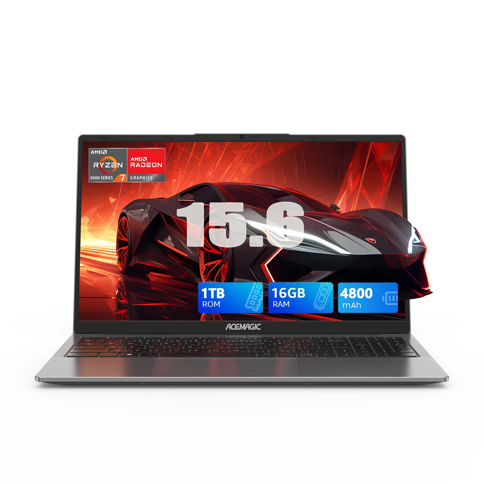 KAMRUI ordinateur portable de jeu AMD Ryzen 7 5825U Radeon RX Vega 8 graphiques 15.6 "FHD affichage 16GB RAM 1TB NVMe SSD ordinateur portable