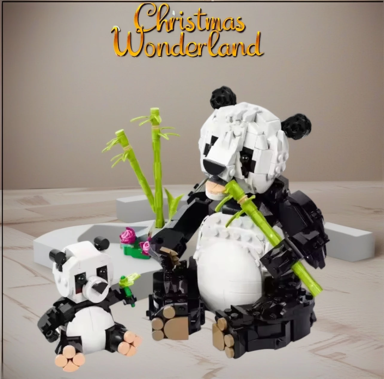 MOC Creative 31165 Tierfamilie 3-in-1-Bauset: süßes Design, tolles Geschenk für Geburtstag, Weihnachten und Halloween Image
