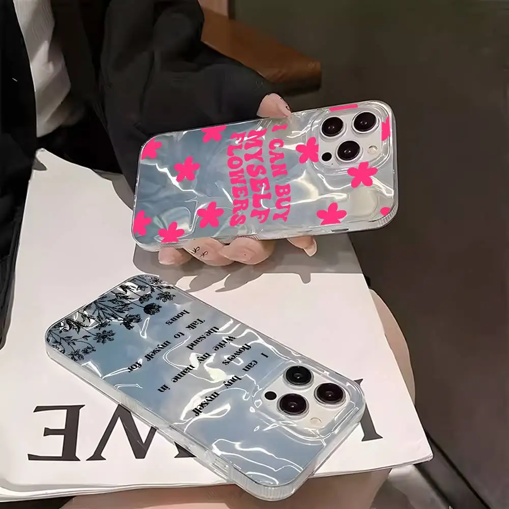 Miley C-Cyrus Flowers Handyhülle für iPhone 16, 15, 14, 13, 12, 11, Pro Max Plus, mehrfarbig, matt versilbert, schützend