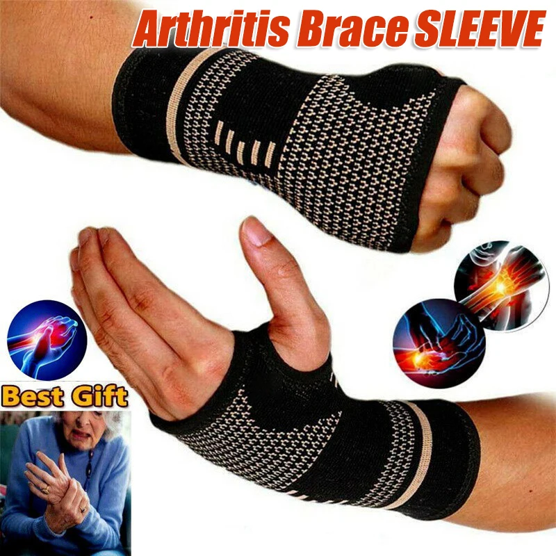 Cinghie da polso di sollevamento da 1 pezzo, polsino professionale, manica per tutore per artrite con protezione per il polso a compressione sportiva