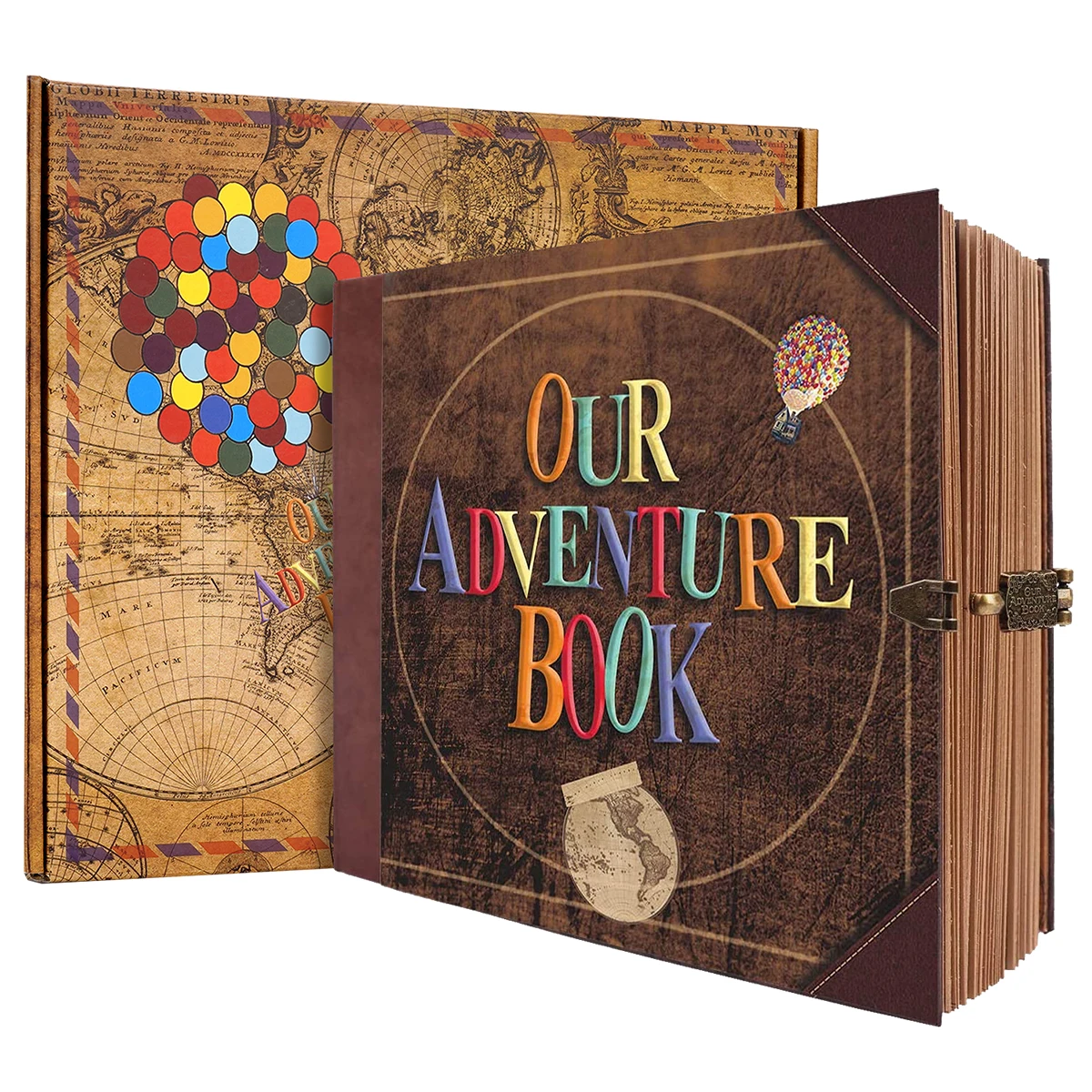 Handgefertigtes DIY-Fotoalbum, 146 Seiten, Vintage-Kraftpapier, Sammelalbum, Abenteuerbuch, Memoir, Hochzeit und Muttertagsgeschenk Image