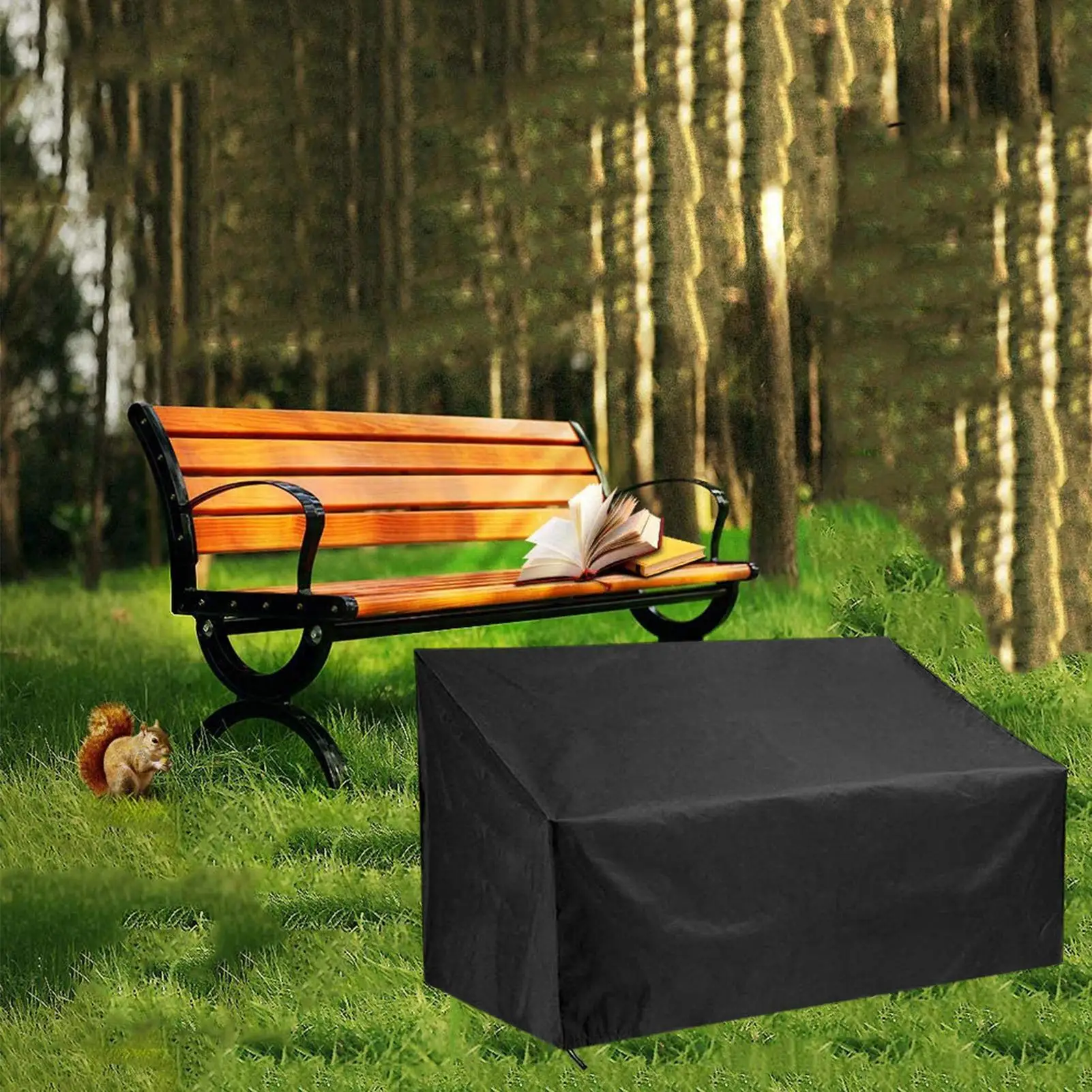 Möbel Stuhl Abdeckung Bank Sofa Schutz Wasserdichte Outdoor Sofa Abdeckung Langlebige Terrasse Bank Abdeckungen Mit Verstellbaren Kordelzug Image