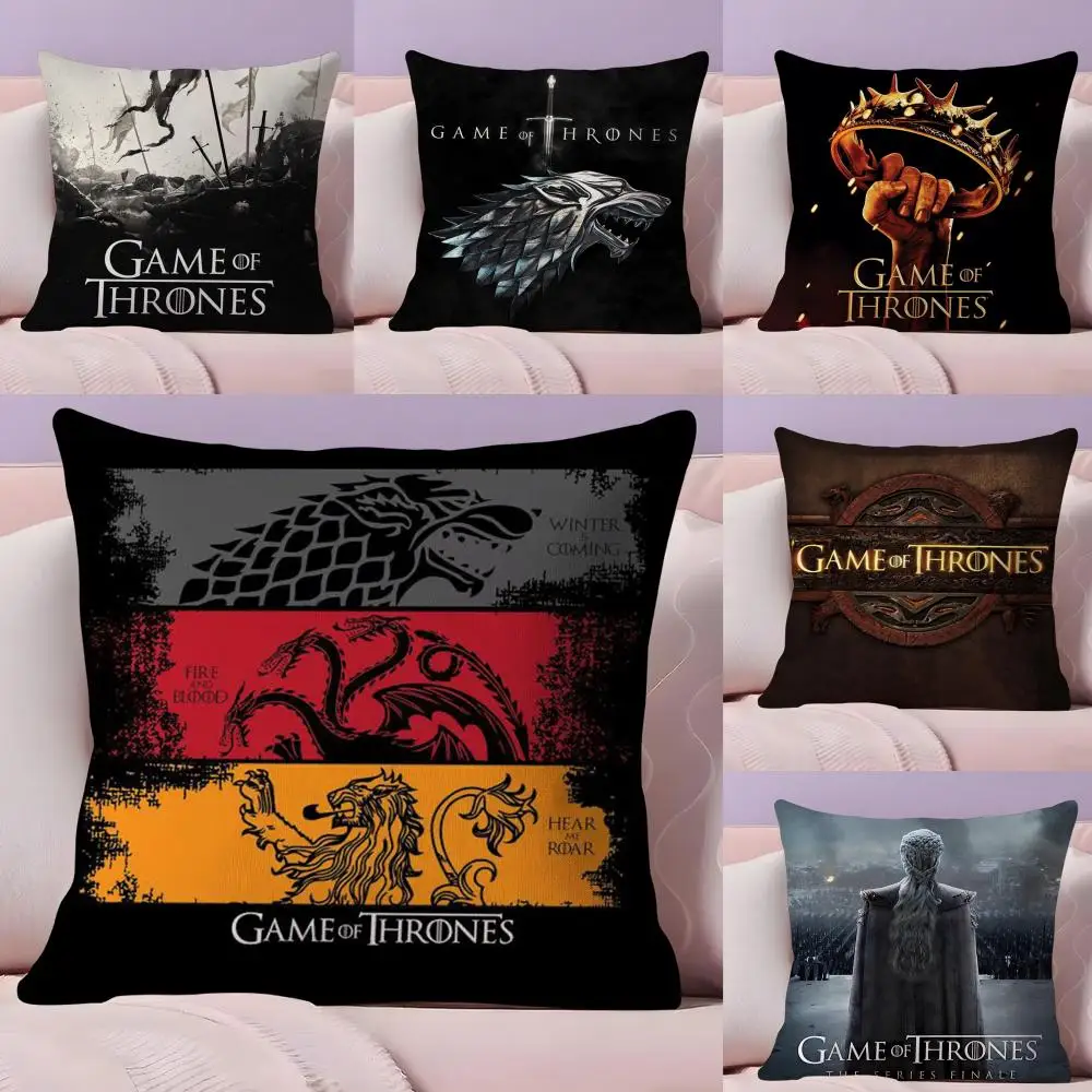 TV-G-Games Of T-ThroneS Kissenbezug, Plüschstoff, weich, doppelseitig bedruckt, Sofa, warm, Winter, Zuhause, Geschenk, Kissenbezug Image