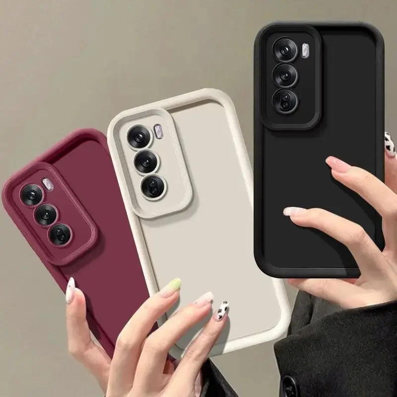 Für OPPO Reno 12 Fall OPPO Reno 12 Pro Telefon Fall OPPO reno 12 Reno 12 Pro Anti fall schutz Luxus Candy Matte Soft Cover ﻿ Image