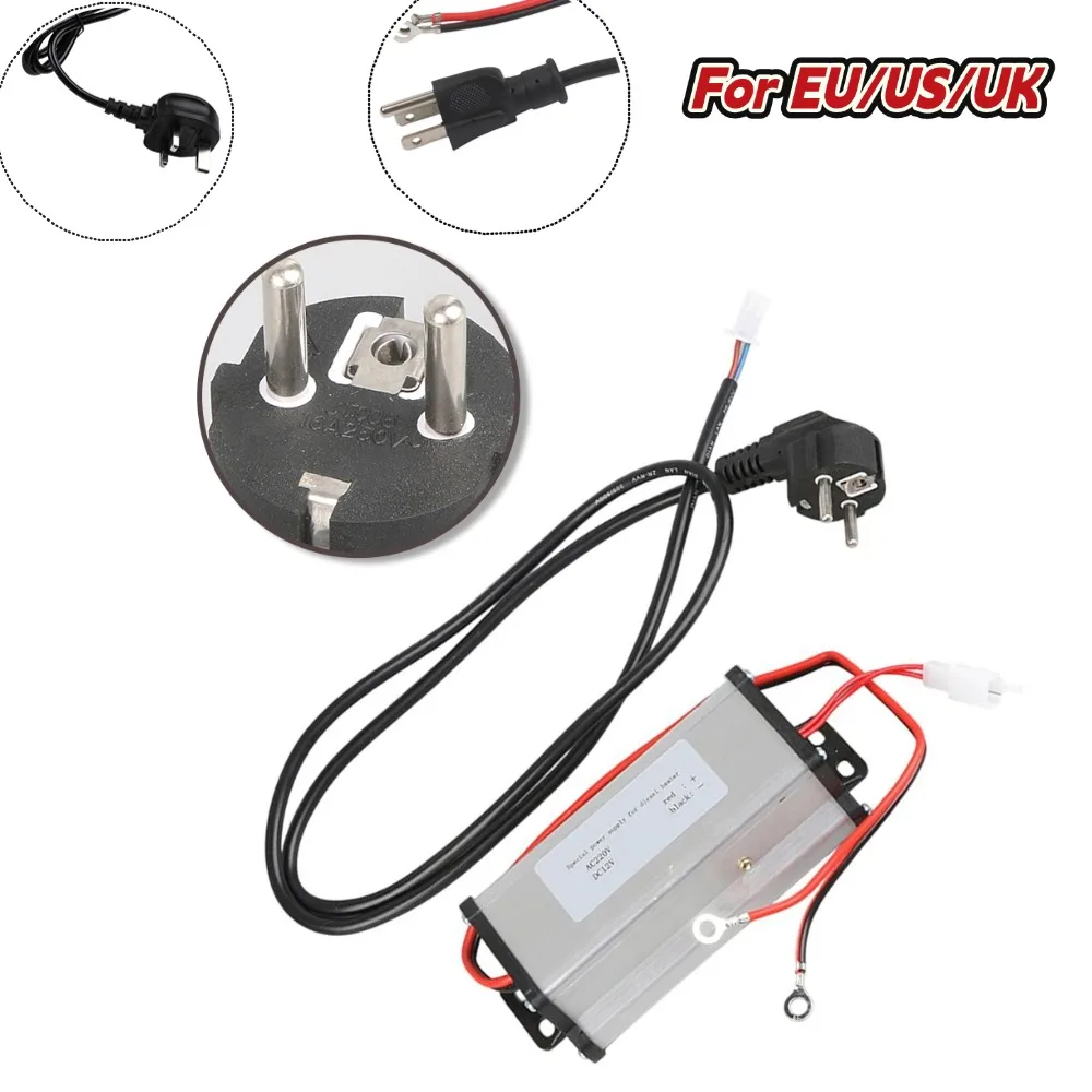 220 V/230 V auf 12 V Stromrichter-Adapter für 5 kW/8 kW All-in-One-Diesel-Lufterhitzer für Wohnwagen, Wohnmobile, Garagen, US/EU/US-Stecker Image