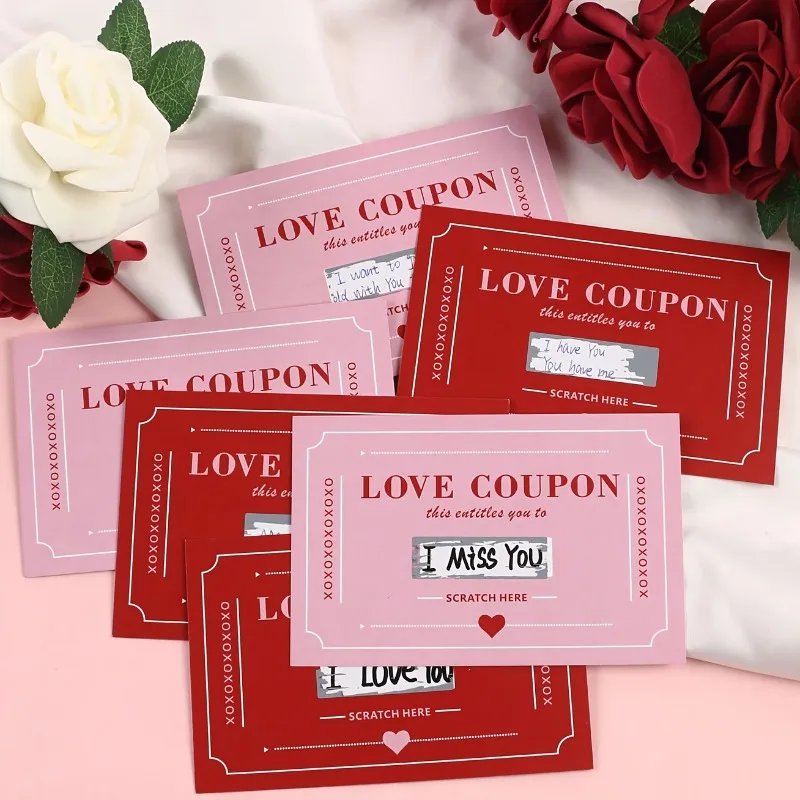 20 Stück Paar-Liebesgutscheine zum Rubbeln, lustige Liebesgutscheine zum Valentinstag, romantische Rubbeldatumkarten für Paare, Rubbelkarte Image