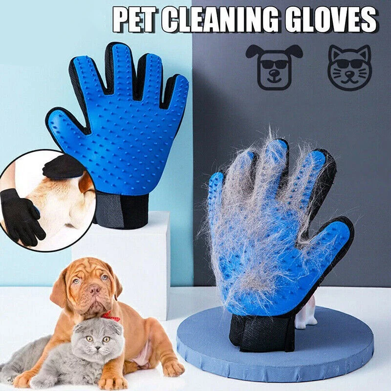 1PC/1 Paar Hundesalon Handschuh Gummi Sanfte Pet Schönheit Reinigung Massage Handschuh Kamm Haar Entferner Bad sauber Pinsel Katze Hund Liefert Image