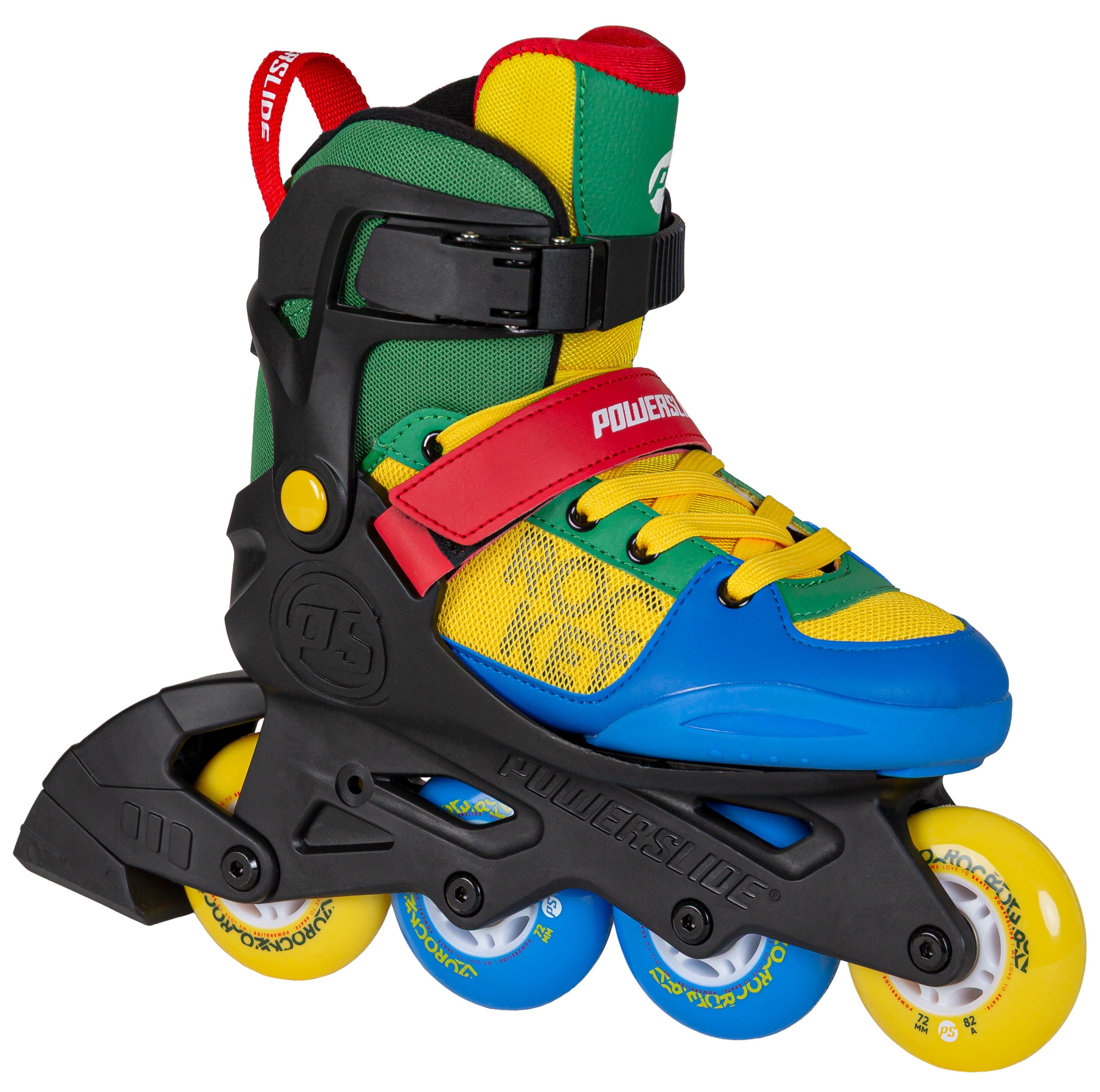 Inlineskates POWERSLIDE "Rocket Motley adj." Gr. 33, bunt, Inlineskates_Rollschuhe, Kinder, 33/36 (bis 80 kg), Kunststoff