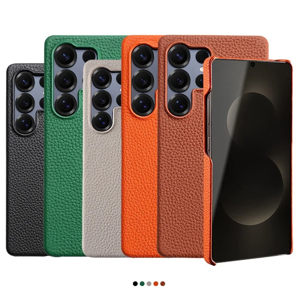 Magnetic Leather Phone Case For Samsung Galaxy beige galaxy S24