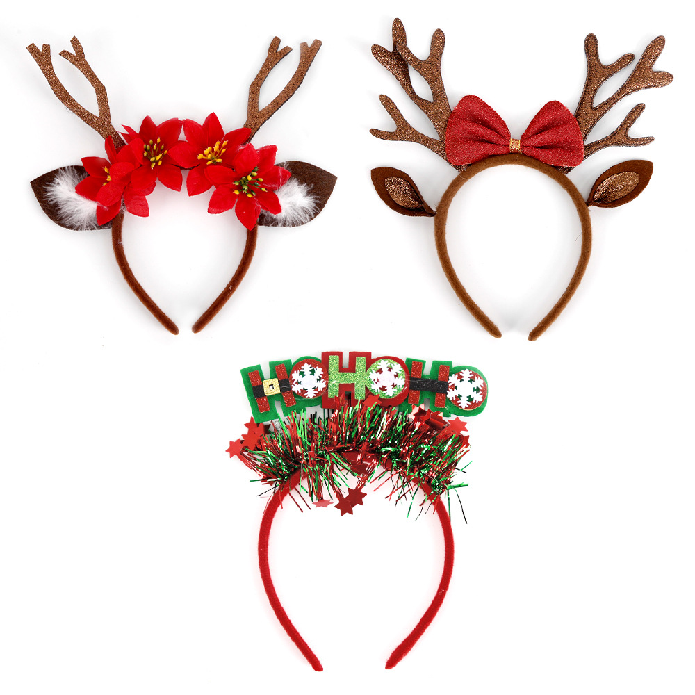 Cute Antler Headbands For Christmas, Deer Horn Christmas Headbands, Hairpins style 3