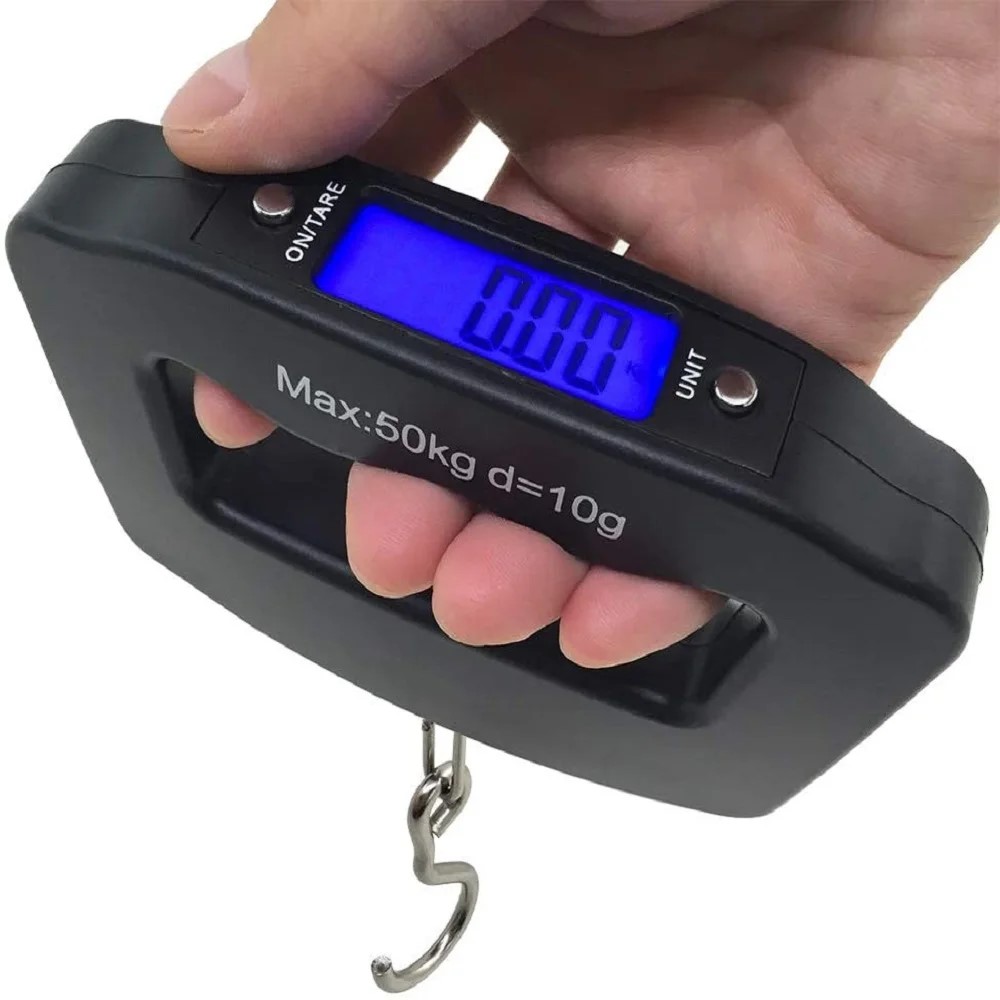 Portable Scale Digital LCD Display 110lb 50kg Electronic Luggage Hanging Suitcase Travel Weighs Baggage Bag Weight Balance Tools webbing Version