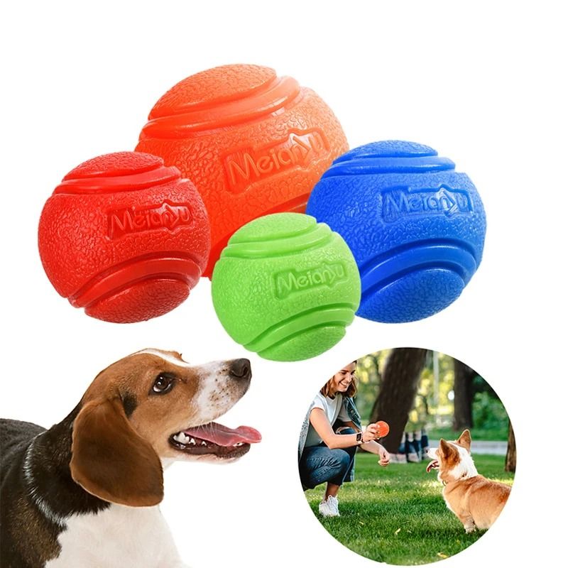 Dog Rubber Ball Toy Bite Resistant Ball For Active Dogs m