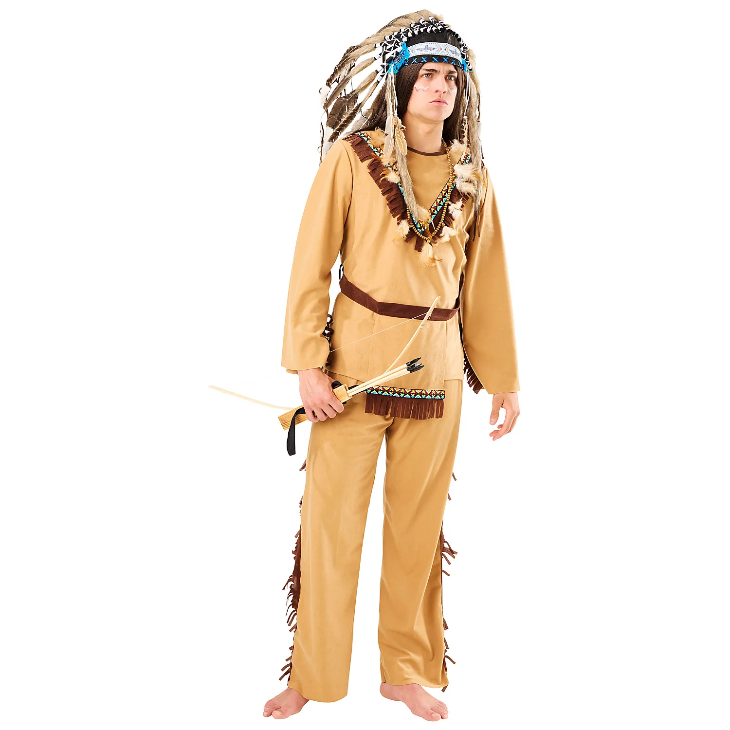 Indianer-Kostüm Anoki für Herren, braun Image