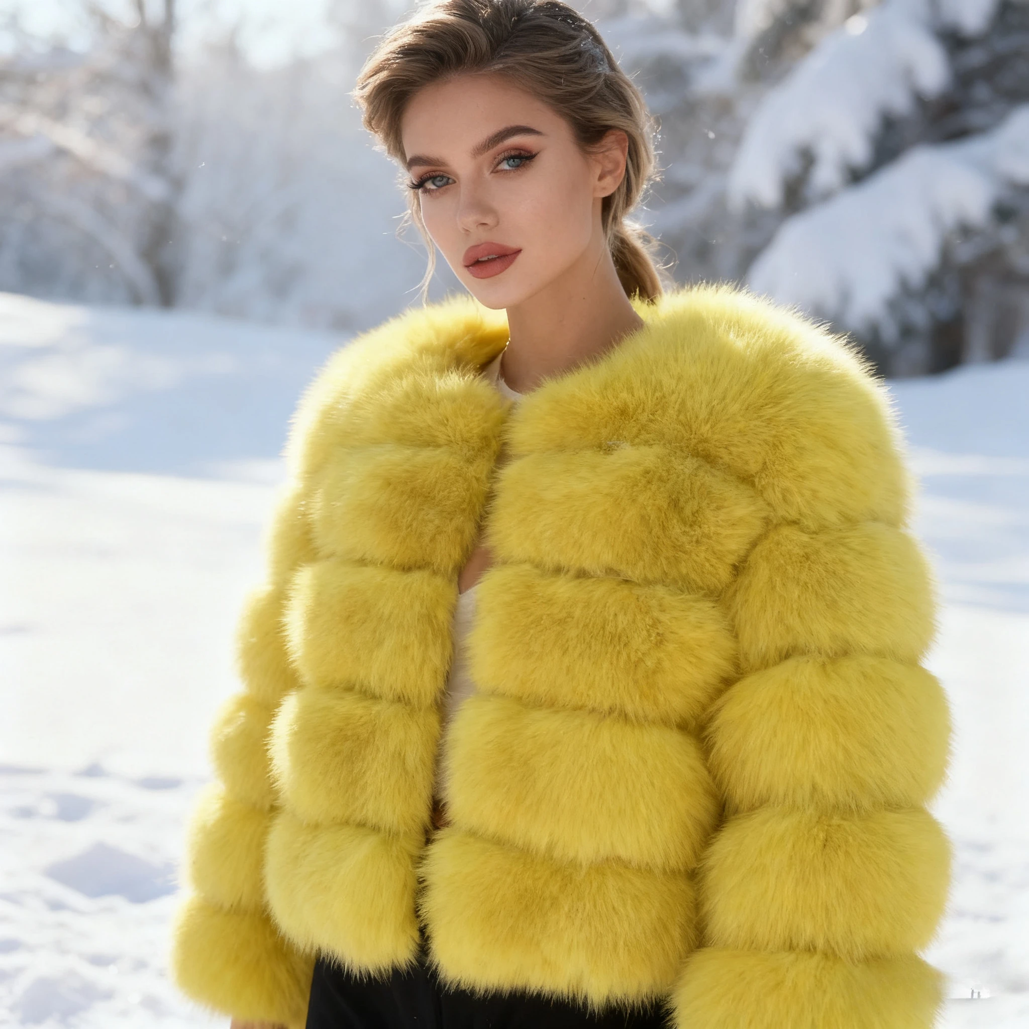 Herbst Winter Faux Pelz Fuchs Mäntel Frauen Kurze Gelbe Mantel Jacken Elegante Jacke Punk Oberbekleidung Party Weiß Dicke Warme Y2k Mäntel