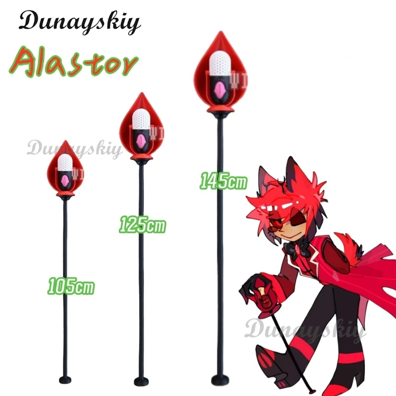 ALastor Cosplay Hotel Mitarbeiter Mikrofone 3D Pvc Cane Requisiten Kopfbedeckung Mikrofon Halloween Karneval Party Zubehör Sets Image