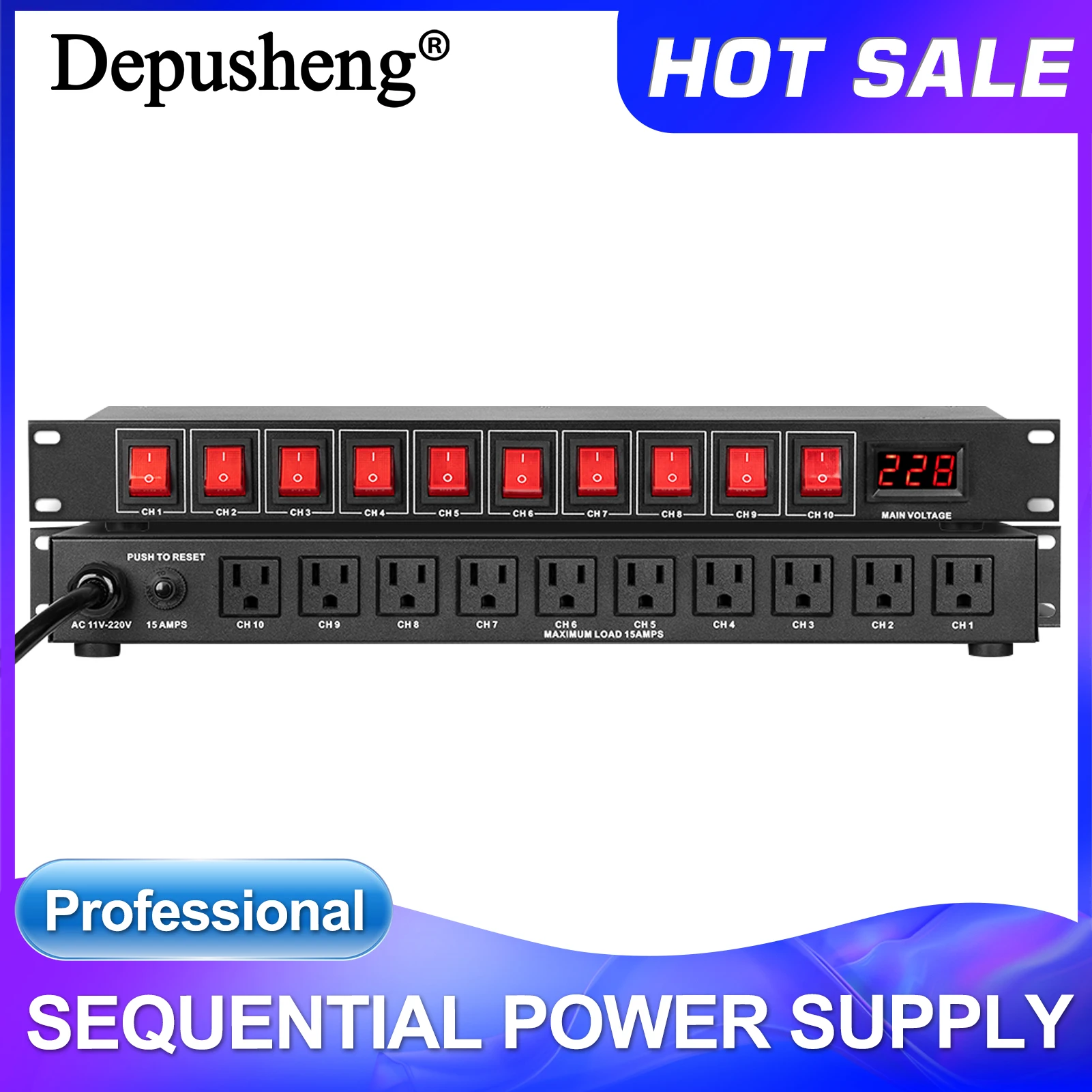 10 Channel Depusheng U8 Power Supply Controller Independent Switch Power Sequencer,Audio Digital Protector Image