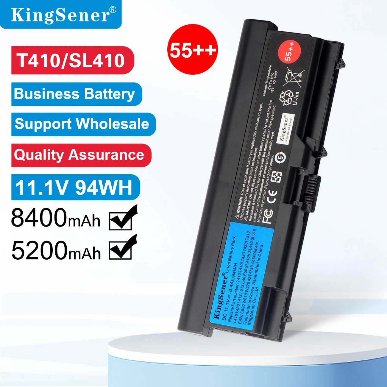 KingSener Laptop Batterie Für Lenovo ThinkPad T410 T510 T420 E40 E50 L410 L420 L510 L512 L520 SL410 SL510 W510 T520 w520
