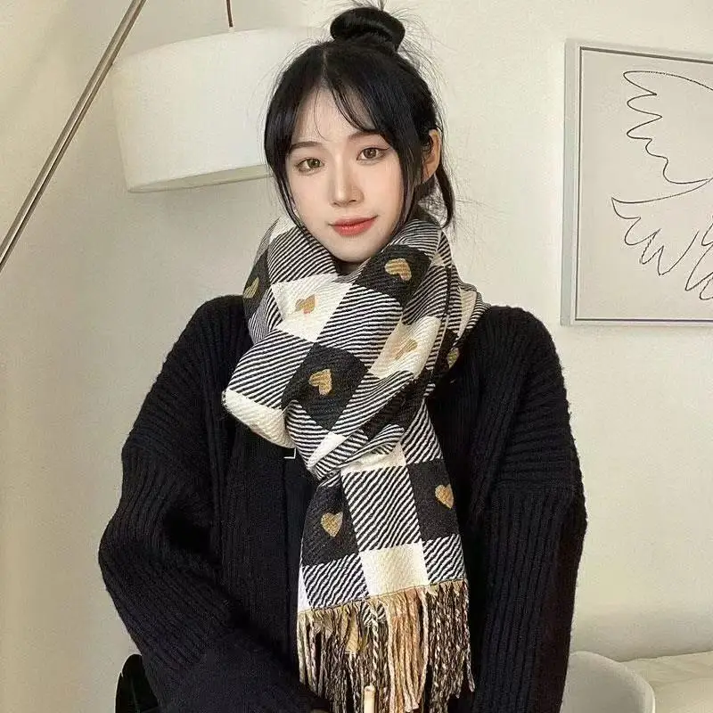 Unisex-Flanellschal für den Winter, warm, weich, gemütlich, für Männer und Frauen, kaltes Wetter, täglicher Pendelschal, dekorieren Sie das Geschenk Image