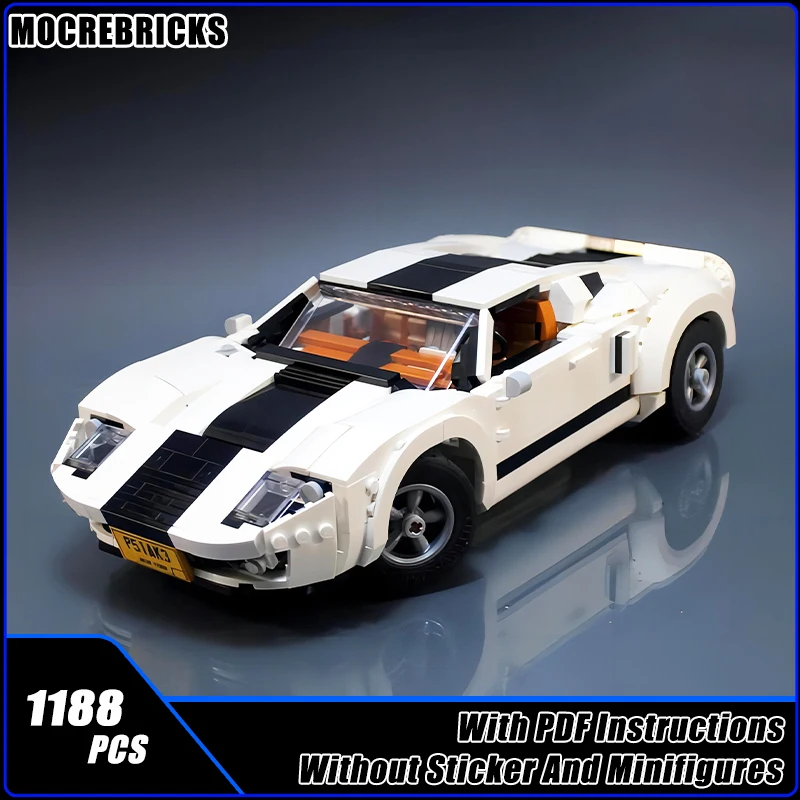 MOC-104861 High-tech Champion Racing Auto GT40 Supercar MOC Bausteine Montage Modell Puzzle Ziegel Junge Spielzeug Weihnachten geschenke Image