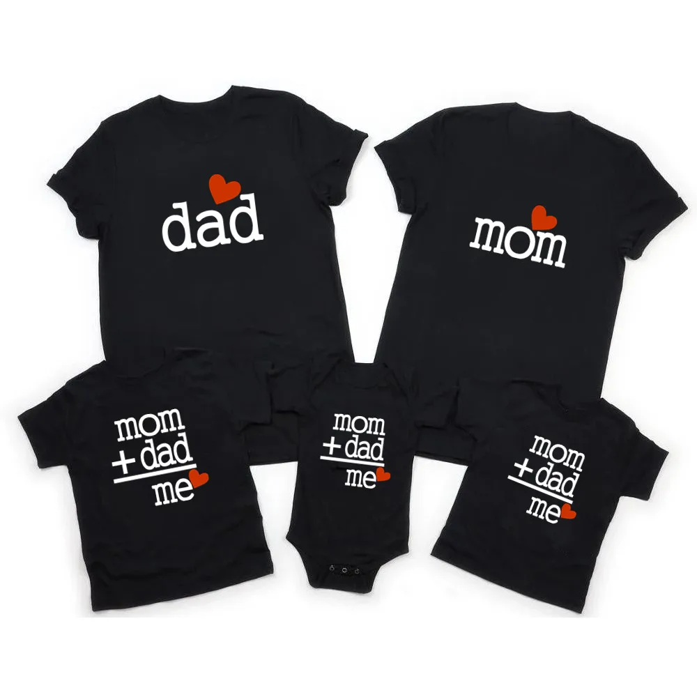 Mama Papa mich Familie passende Outfits Vater Tochter Sohn Kleidung Look T-Shirt Papa und ich Papa Baby Kinder Kleidung Vater Baby Outfits Image