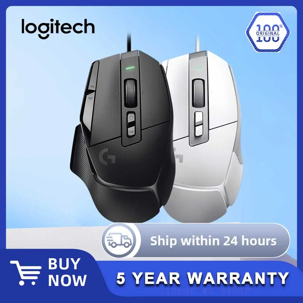 Logitech G G502 X Kabelgebundene Gaming-Maus - LIGHTFORCE Hybrid Optisch-Mechanische Primärschalter, Hero 25K Gaming-Sensor Image