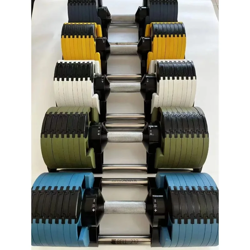 2024 Neuheiten Premium-Qualität 32 kg 36 kg 80 lb 90 lb 100 lb 2 kg Erhöhungen verstellbare Hantel mit Halterung