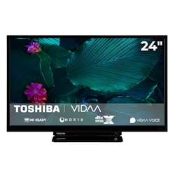 Toshiba Fernseher 24 Zoll Smart TV VIDAA HD-ready Fernseher HDR Smart TV mit Triple-Tuner, LED TV