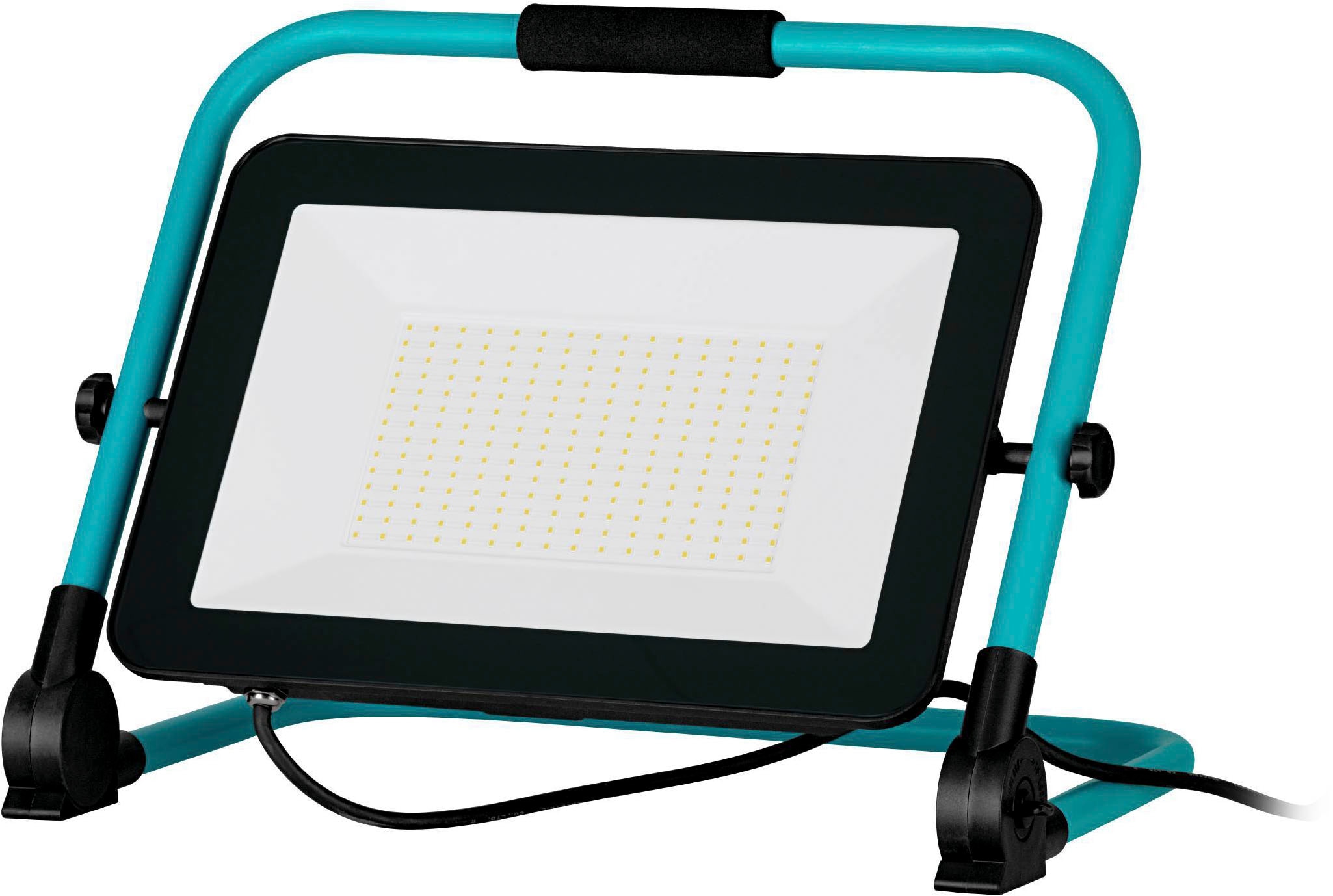 EGLO LED Wandstrahler "Avelar Strahler, tragbare Arbeitsleuchte, Arbeitsscheinwerfer, IP65", schwarz, 1, H: 38cm, 1 Stk., Leuchten, Stehleuchte - L36 x B22 x H38 cm - schwarz, türkis - 150W inkl., LED Wandstrahler