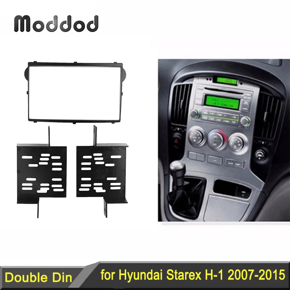 Doppel 2 Din Auto Radio Fascia für HYUNDAI H1 Starex iLoad i800 iMax Steuergerät Dash Kit Installation Facia Face Plate panel Rahmen Image