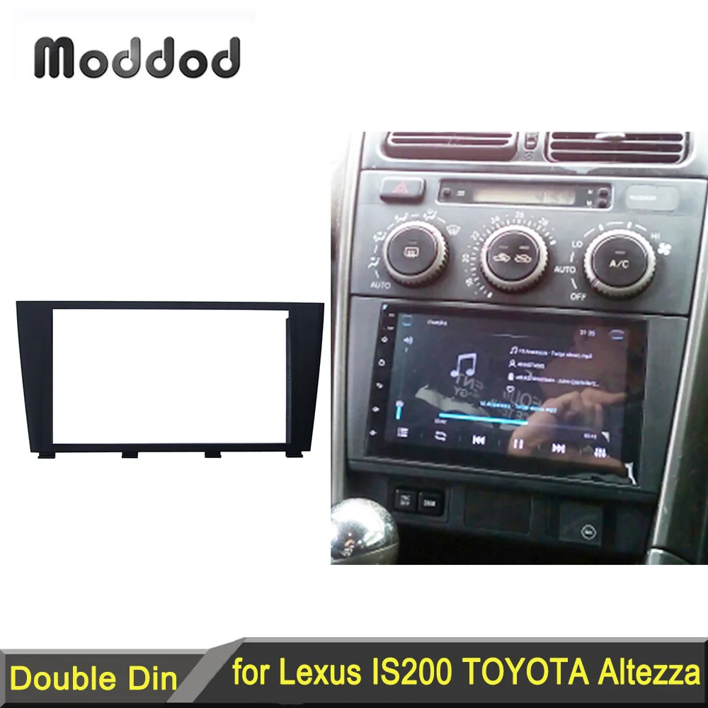 Doppelte Din-Blende für Lexus IS200 Toyota Altezza Stereo Panel Radio DVD CD Montage Installation Trim Kit