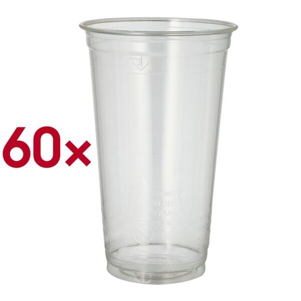 Papstar Einweg-Trinkbecher 0.5 L 60 Stück transparent, 15.1 cm Image