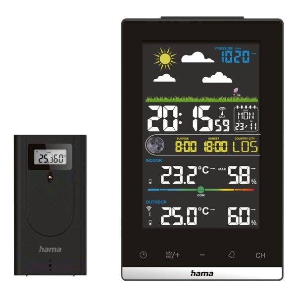 Hama Wetterstation »Jamaika« mit Außensensor schwarz schwarz Image
