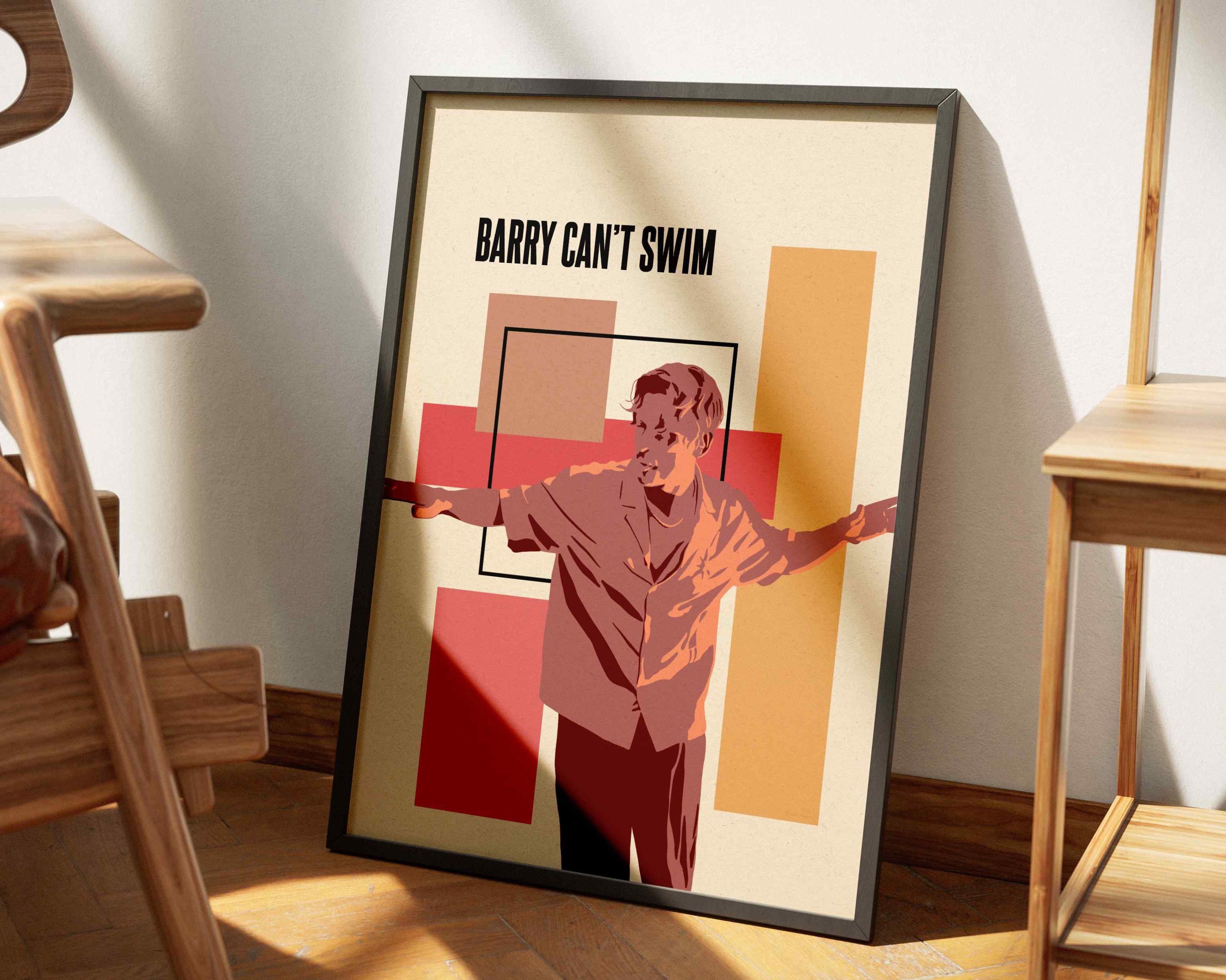 Poster di Barry Can't Swim / Stampa musicale minimalista 2 / Poster musicali / Arte murale / Stampe musicali / Regali musicali / Poster EDM / Arte DJ