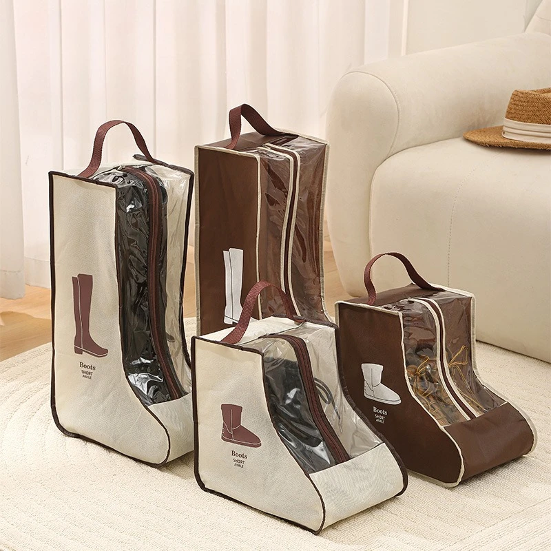 Wasserdichte Schuh-Aufbewahrungstasche, tragbar, staubdicht, für High Heels, kurze Stiefel, lange Schuhe, Reißverschlusstasche, feuchtigkeitsbeständig, Heim-Organisierungswerkzeug