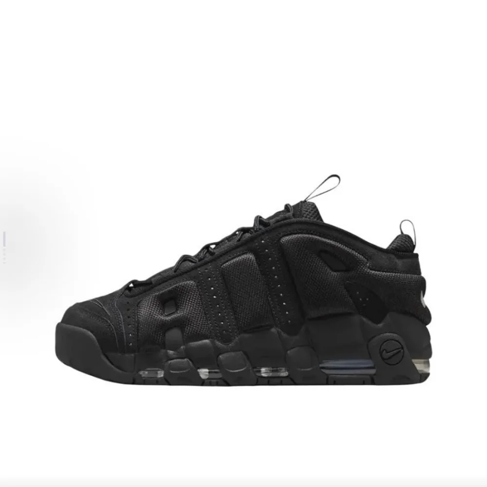 Nike Air More Uptempo Bequeme und vielseitige Low-Top-Retro-Basketballschuhe Unisex-Stil Schwarz IM6649001