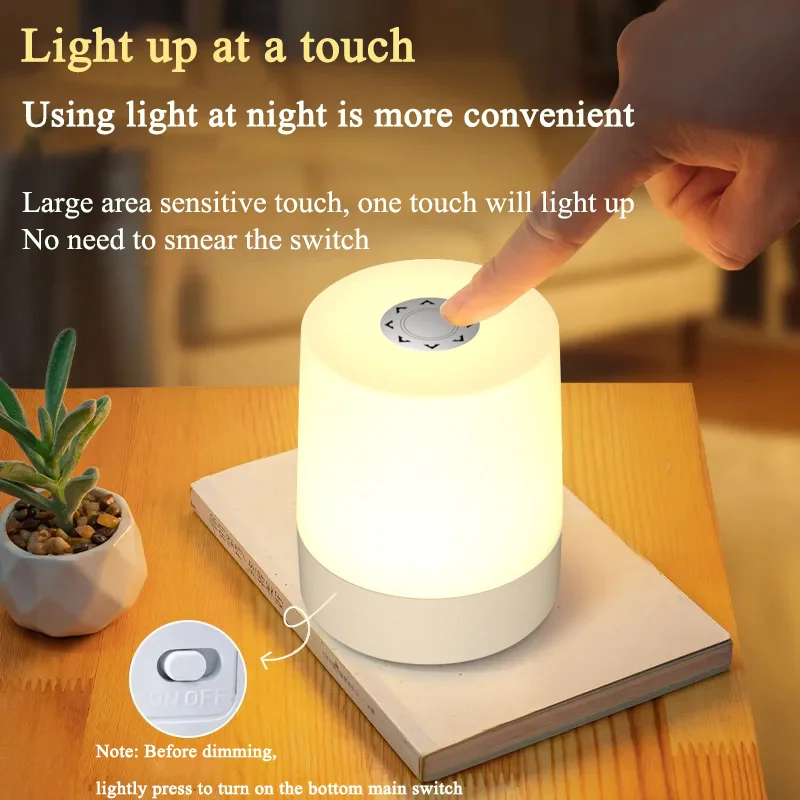 Lampe de nuit USB lumière télécommande interrupteur Protection des yeux livre lampe de lecture 3 couleurs lumières chambre Table chevet lumière LED