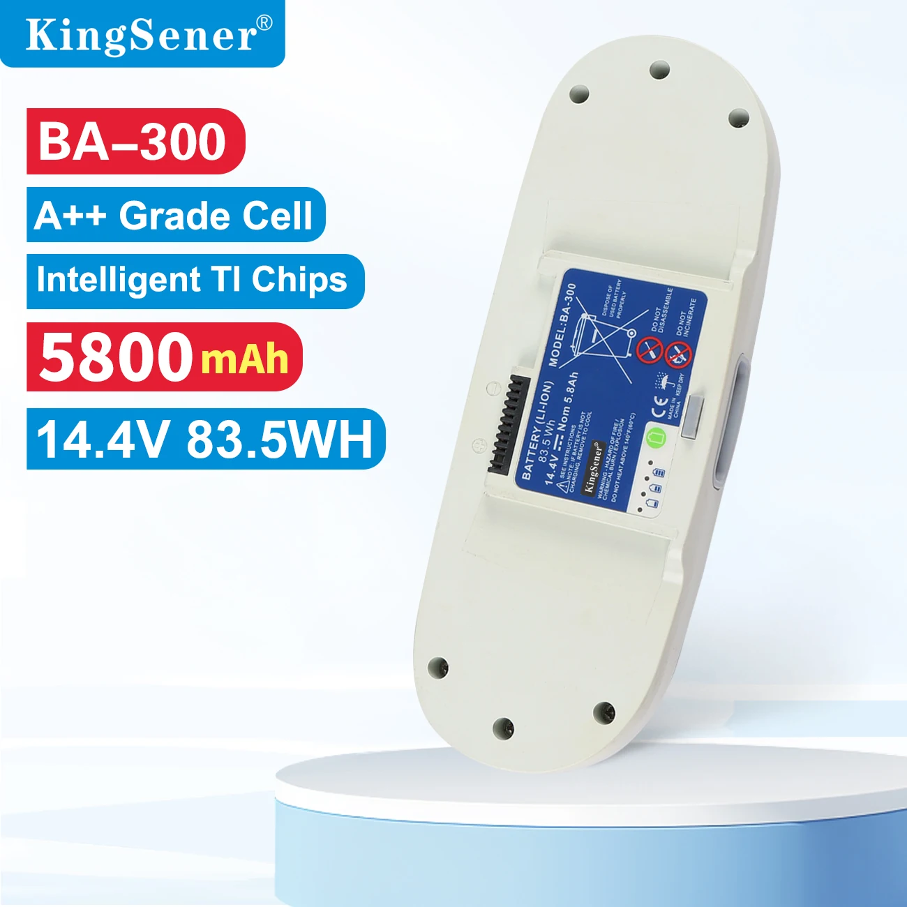 14,4 V 83,5 Wh BA-300 Li-Ionen-Akku für Inogen One G3 1400-1020 1400-1030 1400-1000 1400-1010-8 für Sauerstoffmaschine 5,8 Ah Image