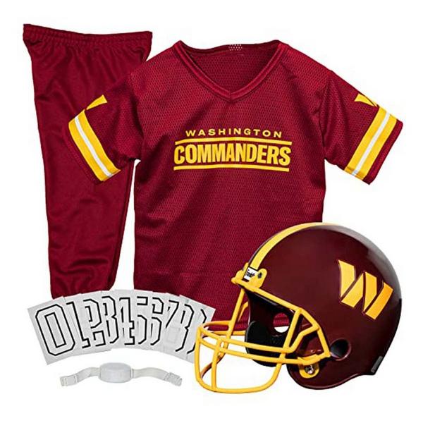 Franklin Sports Washington Commanders Deluxe Football Uniform Set