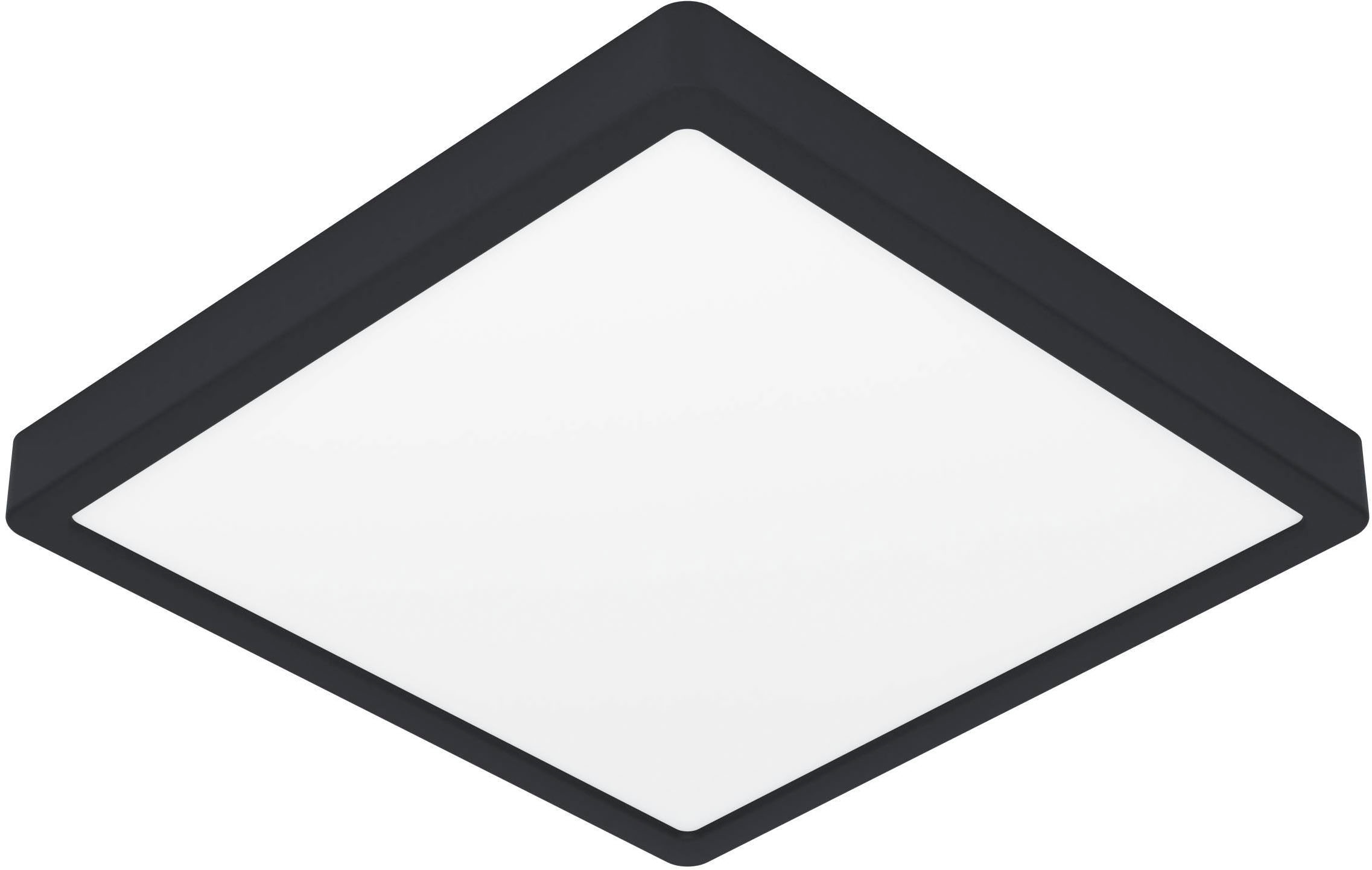 EGLO Aufbauleuchte "Fueva 6 Deckenleuchte, Aufbaulampe, Kunststoff, Deckenbeleuchtung", schwarz, 1, H: 2,5cm, 1 Stk., Leuchten, Aufbauleuchte - L29 x B29 x H2,5 cm - schwarz - 13W inkl.