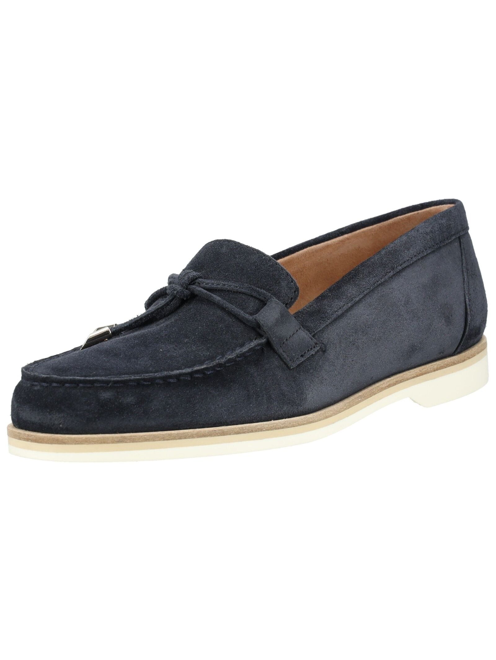Slipper PAUL GREEN "Paul Green Slipper Veloursleder", Damen, Gr. 39, blau, Veloursleder, Schuhe Slipper