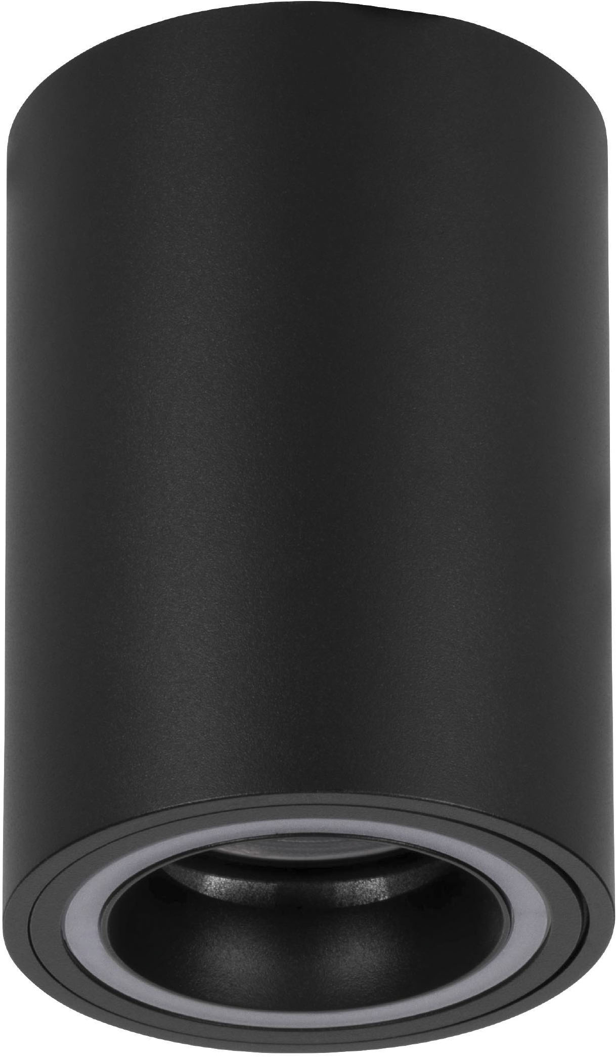 EGLO Aufbauleuchte "Carosso-Z Deckenlampe, ZigBee, App und Sprachsteuerung, dimmbar, Metal", schwarz, 1, Ø 8cm H: 12cm, 1 Stk., Leuchten, Aufbauleuchte - H12 x Ø8 cm - schwarz - 1X4,9W inkl.