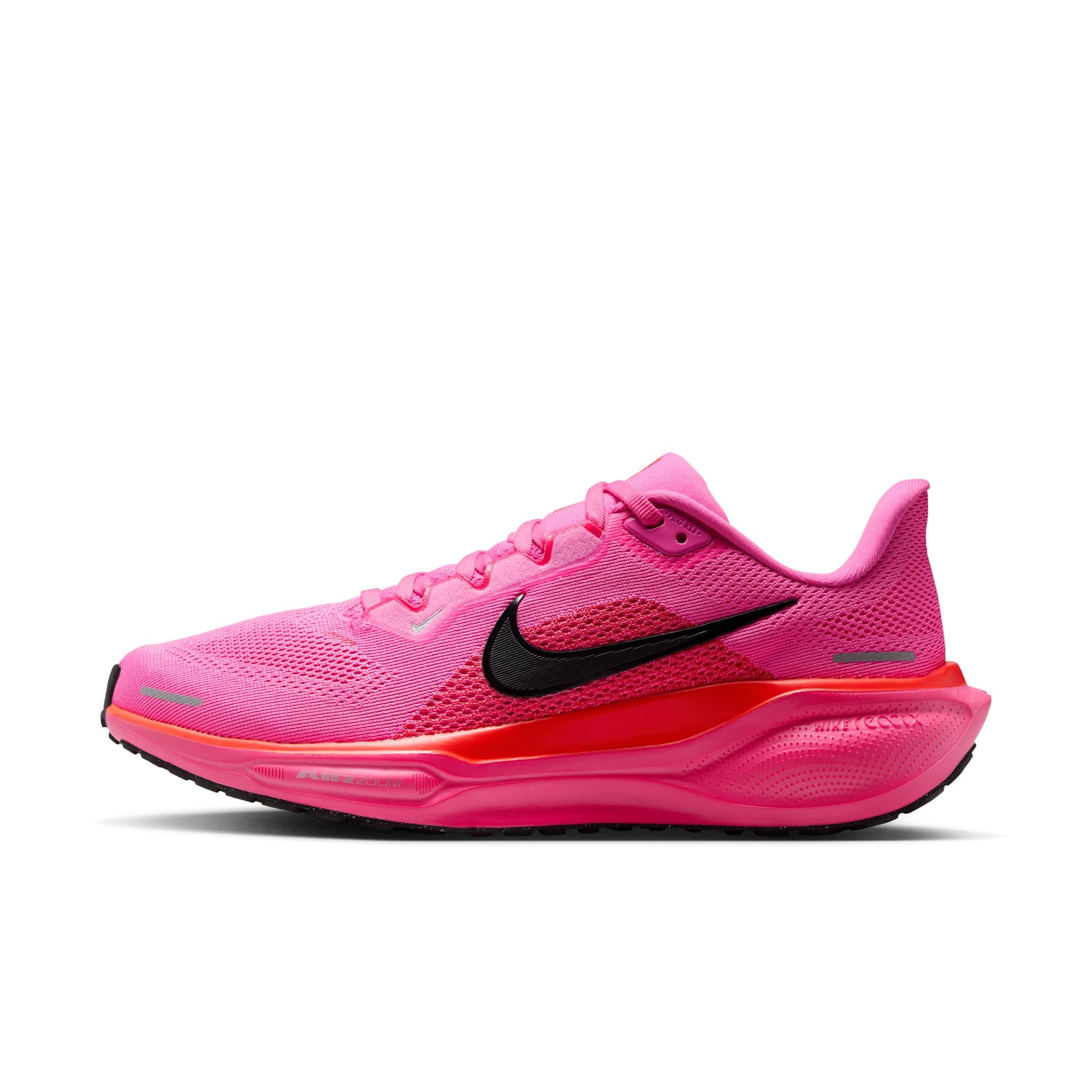 Laufschuh NIKE "Nike Pegasus 41", Damen, Gr. 38,5, playful pink, off noir, hyper pink, Synthetik, Textil, Schuhe Laufschuh