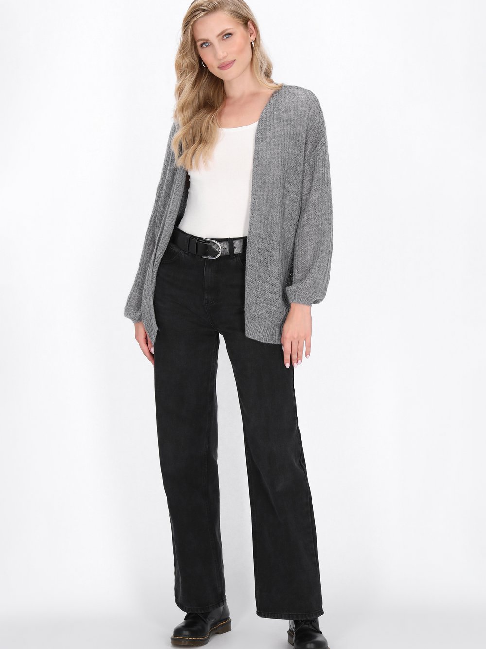 Dreimaster Strickjacke Damen grau, M/L Image