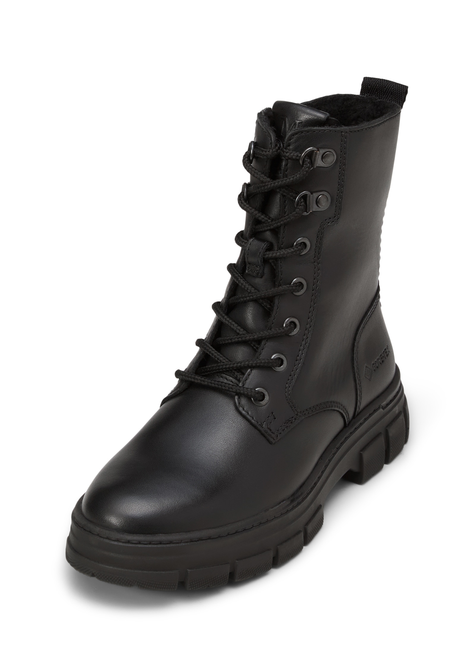 Bootsschuh MARC O'POLO "mit Gore-Tex ePE Membran", Damen, Gr. 38, schwarz, Obermaterial: 100% Leder (Rind), unifarben, Schuhe Bootsschuh