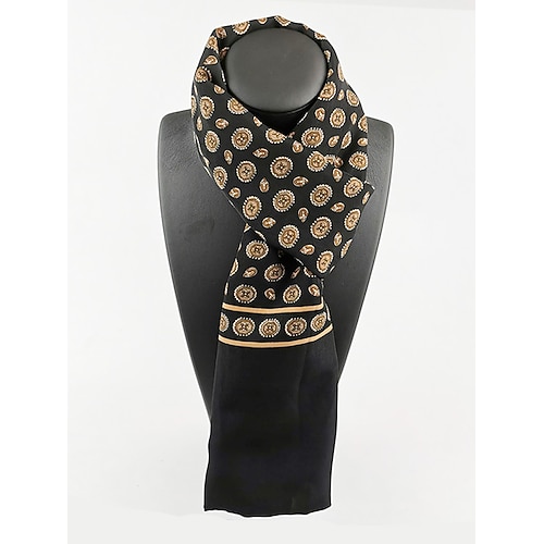 Herrenschal aus Polyester mit Paisley-Blumenmuster – elegantes Design, verschiedene Farboptionen für formelle und legere Anlässe. Image