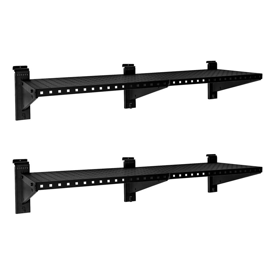 Proslat Stealth Slatwall 48-Inch Heavy Duty Metal Shelves (2-Pack)