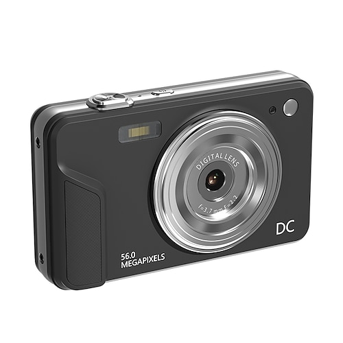 Digitale 56-Megapixel-Kamera für Fotografie, Point-and-Shoot-Digitalkamera mit Autofokus, Dual-Blitz, 16-fach Zoom, Bildstabilisierung, 128-GB-Speicherkarte, kompakte Vlogging-Kamera für Jugendliche Image