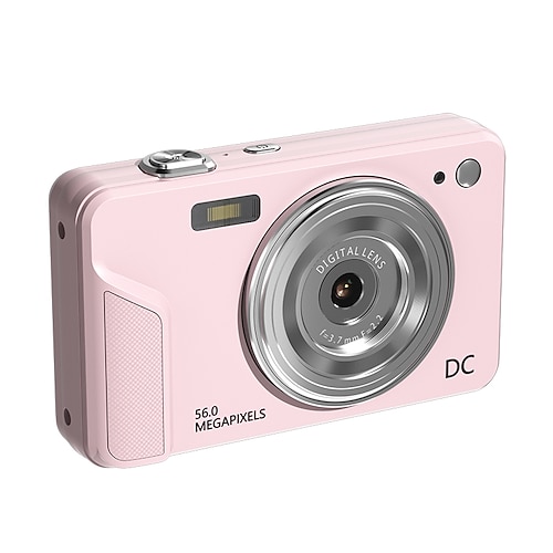 Digitale 56-Megapixel-Kamera für Fotografie, Point-and-Shoot-Digitalkamera mit Autofokus, Dual-Blitz, 16-fach Zoom, Bildstabilisierung, 128-GB-Speicherkarte, kompakte Vlogging-Kamera für Jugendliche Image