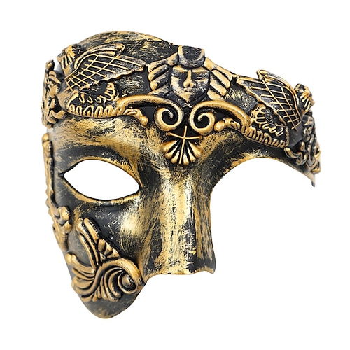 Karneval 2026 Karnevalsmaske Karneval Maske Venezianische Maske Phantom der Oper Halloween Erwachsene Herren Halloween Karneval Karneval Karneval von Venedig Einfaches Karnevalskostüm Verkleiden Image