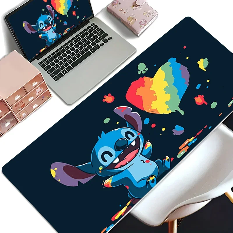 Rutschfestes Pu-Leder-Mauspad, Anime-Cartoon-Stich, Tastatur, erweiterter Büro-Schreibtisch, Gaming-Laptop, großes Mauspad, Büros, Tischset